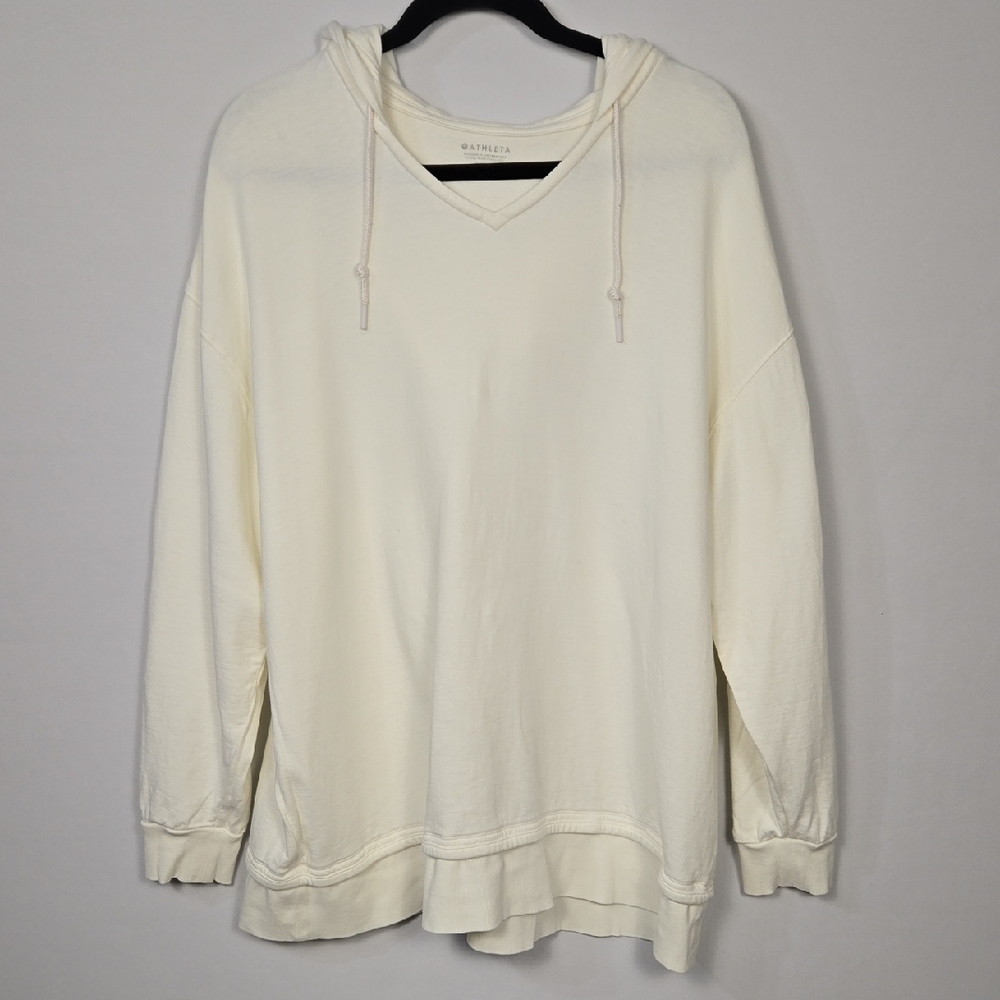 Athleta Oversized Cream Hoodie – Cozy Loungewear – Women’s XL